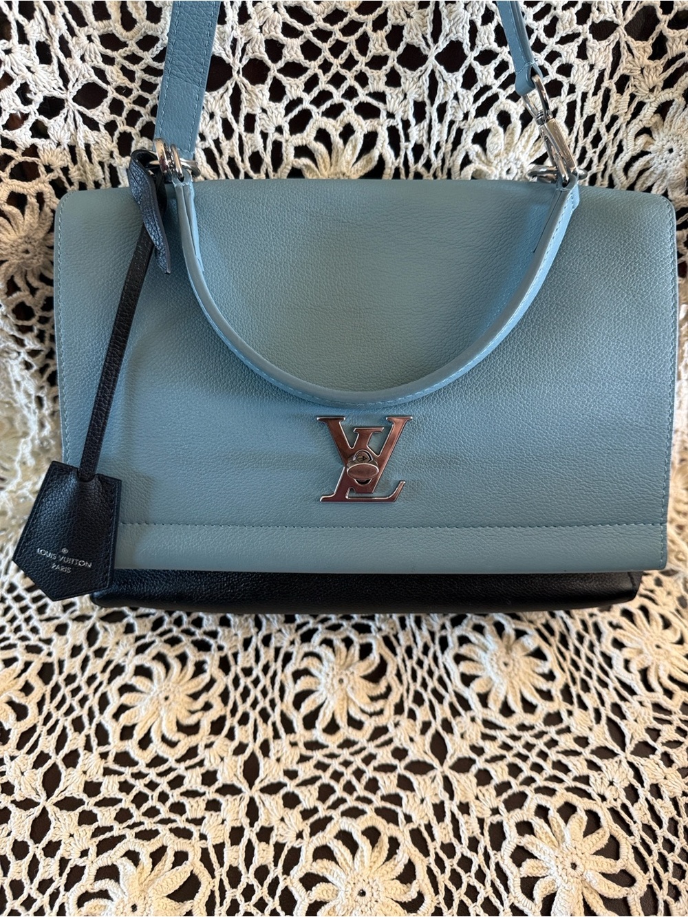 Louis Vuitton Locke II Blue and Black Bag